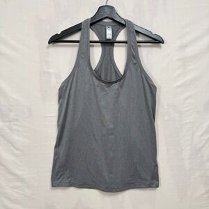 Yogalicious Tank Top Womens Medium Gray Racerback Activewear Heathered Stretch